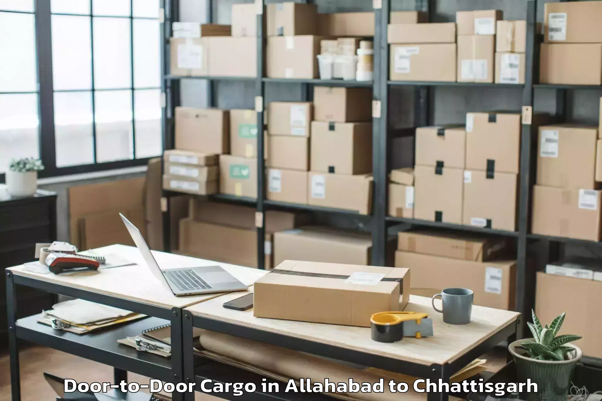 Book Your Allahabad to Pithora Door To Door Cargo Today